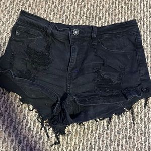 black womens shorts